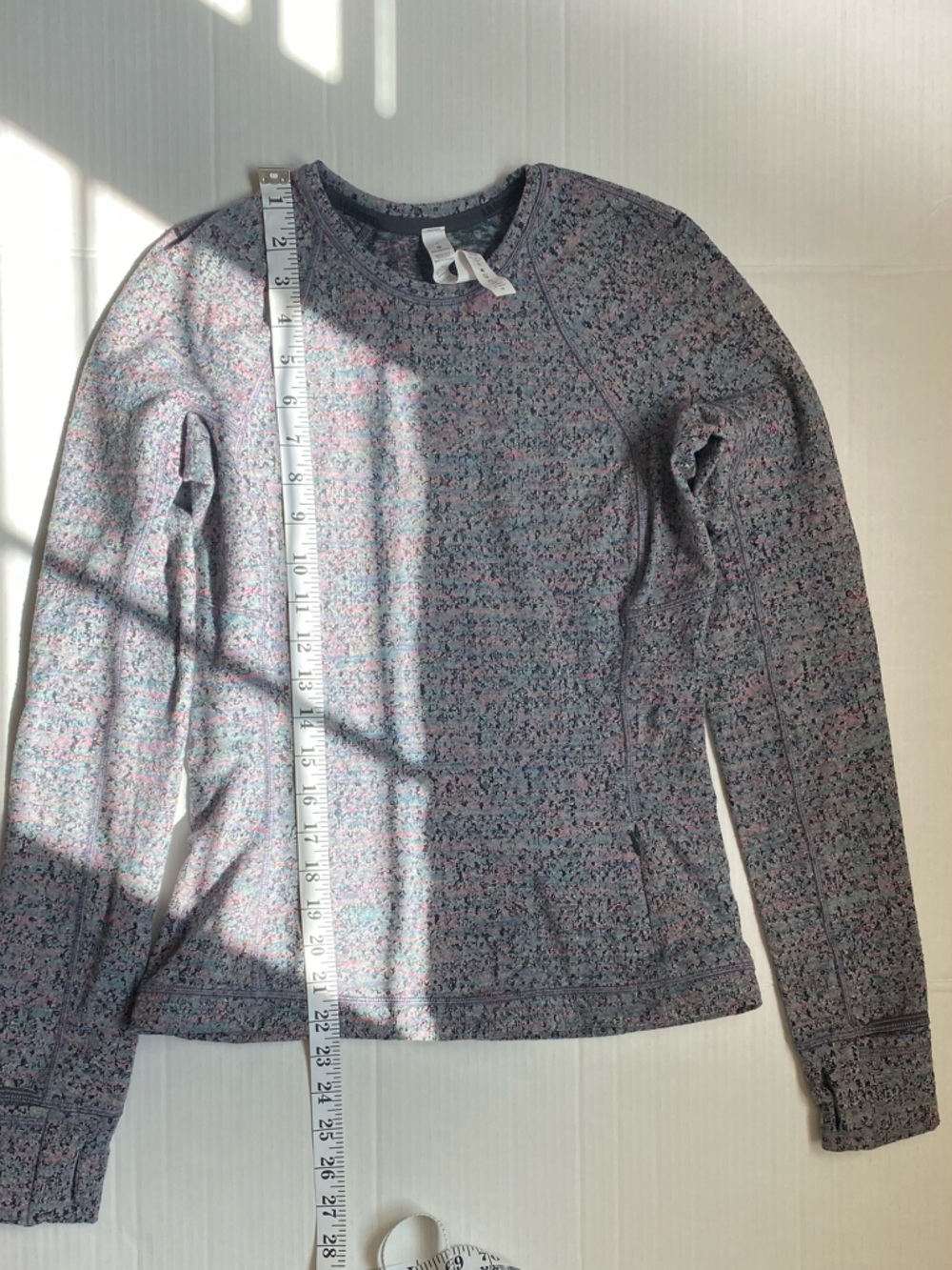Lululemon Rulu Multicolor Heathered Crew Neck Top